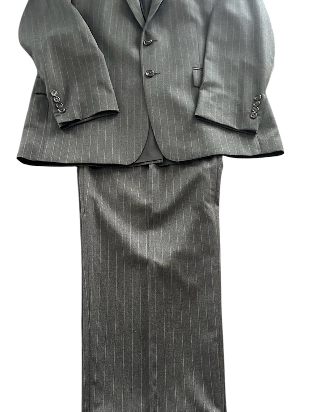 Ralph Lauren Men’s 2pc Suit Gray Pinstripe Wool 42S 40x32